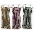 Women's Leopard Print Ruffle Top and Bottom Dress